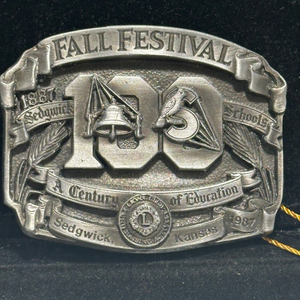 Vintage 1987 Sedgwick KS Fall Festival Centennial Belt Buckle Limited Ed 500